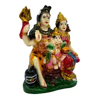 Decor Culture (Shiv Ji Parivar With Parvati Maa  Bal Ganesha Ji) statue/Idol/Figurine/Murti Made of (Composite Marble  Oxiidised Colors) for Home/Temple/office/Car/Mandir - (10x8x2 Cms)-thumb3