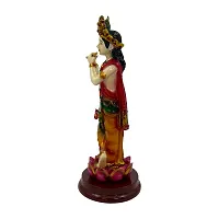 Decor Culture (Shree Krishna Ji) statue/Idol/Figurine/Murti Made of (Composite Marble  Oxiidised Colors) for Home/Temple/office/Car/Mandir (18x7x7 Cms)-thumb1