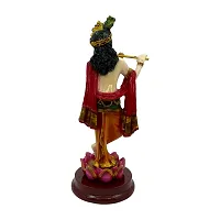 Decor Culture (Shree Krishna Ji) statue/Idol/Figurine/Murti Made of (Composite Marble  Oxiidised Colors) for Home/Temple/office/Car/Mandir (18x7x7 Cms)-thumb3