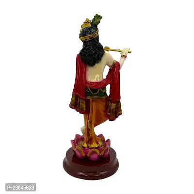 Decor Culture (Shree Krishna Ji) statue/Idol/Figurine/Murti Made of (Composite Marble  Oxiidised Colors) for Home/Temple/office/Car/Mandir (18x7x7 Cms)-thumb4
