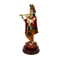 Decor Culture (Shree Krishna Ji) statue/Idol/Figurine/Murti Made of (Composite Marble  Oxiidised Colors) for Home/Temple/office/Car/Mandir (18x7x7 Cms)-thumb4
