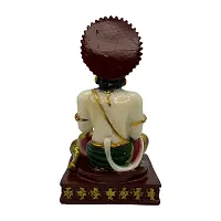 Decor Culture (Hanuman Ji Seating On Chowki) statue/Idol/Figurine/Murti Made of (Composite Marble  Oxiidised Colors) for Home/Temple/office/Car/Mandir (15x9x7  Cms)-thumb2