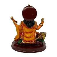 Decor Culture (Hanuman Ji Seating On Chowki) statue/Idol/Figurine/Murti Made of (Composite Marble  Oxiidised Colors) for Home/Temple/office/Car/Mandir (14x13x10 Cms)-Sinduri.-thumb3