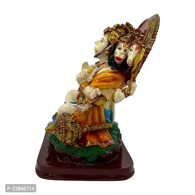 Decor Culture (Punchmukhi Hanuman Ji) statue/Idol/Figurine/Murti Made of (Composite Marble  Oxiidised Colors) for Home/Temple/office/Car/Mandir - 14x13x8 Cms)-thumb4