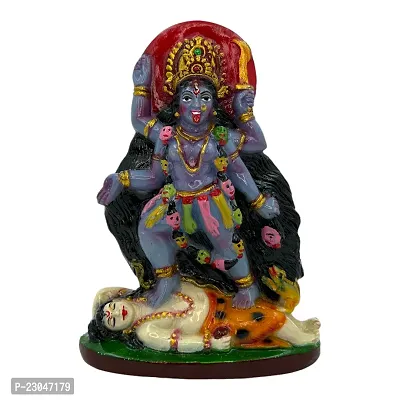 Decor Culture (Kali Maa) statue/Idol/Figurine/Murti Made of (Composite Marble  Oxiidised Colors) for Home/Temple/office/Car/Mandir - (11x8x4 Cms)