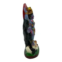 Decor Culture (Kali Maa) statue/Idol/Figurine/Murti Made of (Composite Marble  Oxiidised Colors) for Home/Temple/office/Car/Mandir - (11x8x4 Cms)-thumb1