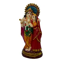 Decor Culture (Shri Radha Krishna Ji) statue/Idol/Figurine/Murti Made of (Composite Marble  Oxiidised Colors) for Home/Temple/office/Car/Mandir - (11x5x3 Cms)-thumb2