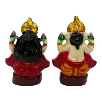 Decor Culture (Laxmi Ganesha Ji) statue/Idol/Figurine/Murti Made of (Composite Marble  Oxiidised Colors) for Home/Temple/office/Car/Mandir - (11x7x5 Cms)-thumb4