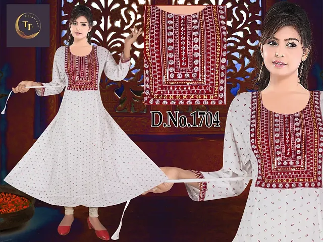 Stylish Rayon Batik Jodhpuri Printed Salwar Suit Dress With Rayon Print