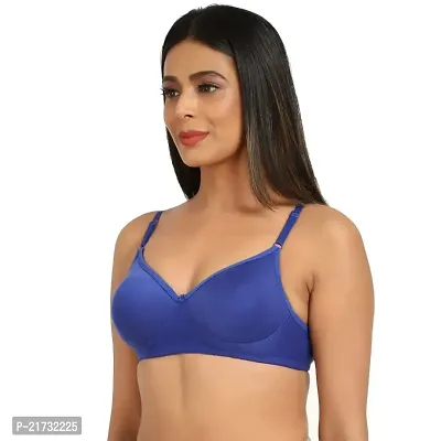 Buy Women's Cotton Blend T Shirt Lightly Padded Bra (Blue, 34B)-PID40890  Online In India At Discounted Prices