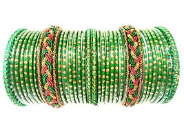 Green Glass  Bangles Kada Stylish New Design Set For Women And Girl Pack Of30-thumb1