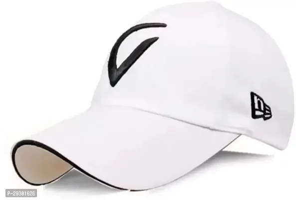 Stylish Cotton White Cap For Boys And Girl-thumb0