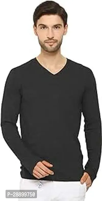 Phrill Mens Regular Fit Full Sleeve Cotton Tshirt Grey-thumb0