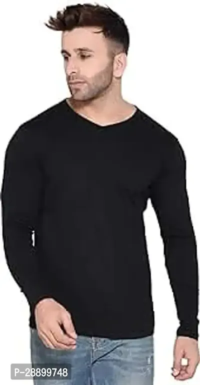 Phrill Mens Regular Fit Full Sleeve Cotton Tshirt Black-thumb0