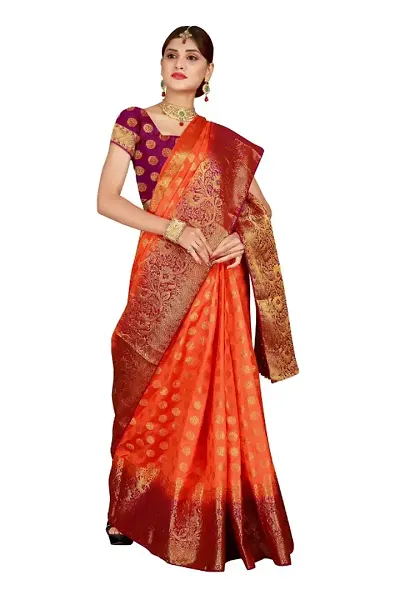 Alluring Art Silk Saree with Blouse piece 