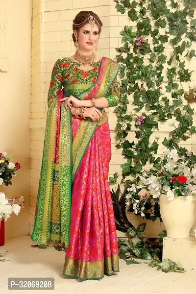 Stylish Art Silk Woven Design Women Saree with Blouse piece