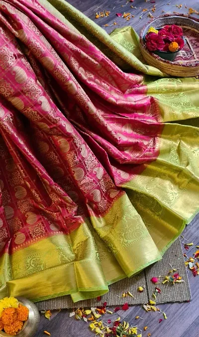 Gorgeous Designer Patola Silk Woven Design Sarees With Unstitched Blouse