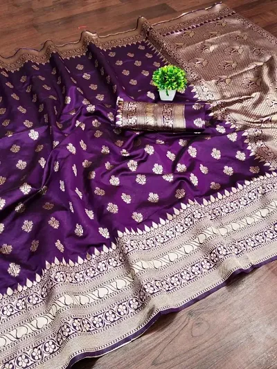 Banarasi Art Silk Woven Design Sarees with Blouse piece