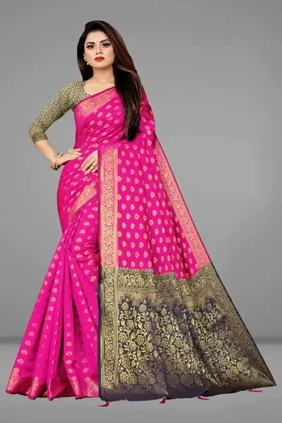 Banarasi Silk Jacquard Sarees with Blouse piece