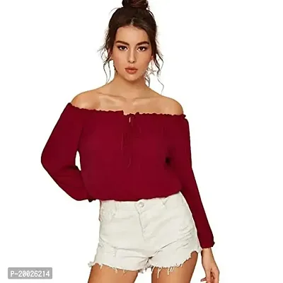 Alfa Fashion Full Sleeve Casual Summer Solid Women Stylish Crop top