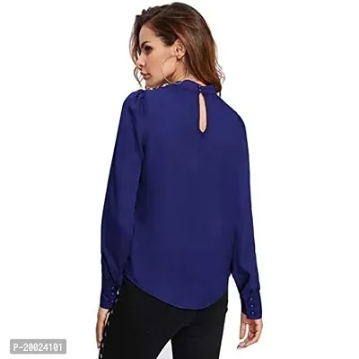 Alfa Fashion Women's Top (Alfa_puffysolid_Top_Navy_Small)-thumb5