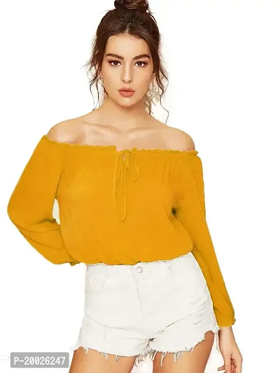 Alfa Fashion Full Sleeve Casual Summer Solid Women Stylish Crop top