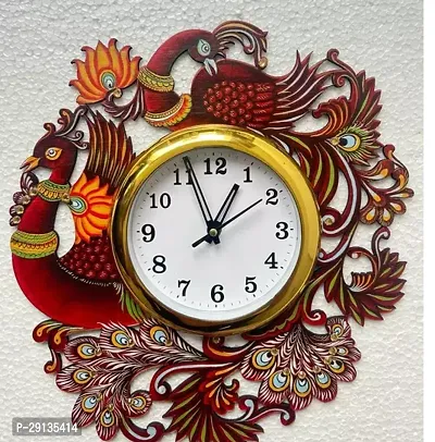 Designer Red Wood Analog Wall Clock-thumb0