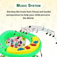 Musical Foldable Activity Walker for Baby Boys and Baby Girls   Round Base   Upto 6 to 18 Month Kids (F38-GREEN)-thumb3