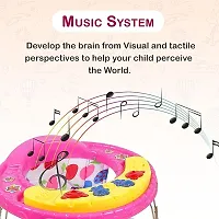 Musical Foldable Activity Walker for Baby Boys and Baby Girls   Round Base   Upto 6 to 18 Month Kids (F18-PINK)-thumb3