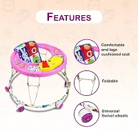 Foldable Activity Walker for Baby Boys   Baby Girls   Musical   Round Base   Upto 6 to 18 Month Kids Pink Color-thumb2