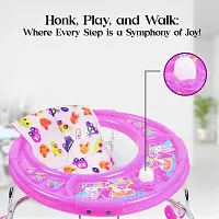 Swing N Fly Baby Walker for Adjustable Height with Horn|Activity Walker for 6-18 Months Baby (Pink)-thumb2