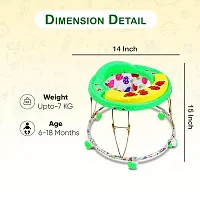 Musical Foldable Activity Walker for Baby Boys   Girls   Round Base   Upto 6 to 18 Month Kids Green Color-thumb4