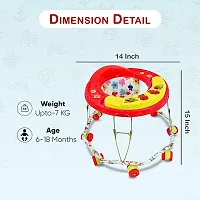 Musical   Foldable Activity Walker for Baby Boys and Baby Girls   Round Base   Upto 6 to 18 Month Kids red Color-thumb4