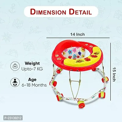 Musical   Foldable Activity Walker for Baby Boys and Baby Girls   Round Base   Upto 6 to 18 Month Kids red Color-thumb5