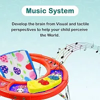 Musical Foldable Activity Walker Kids   Round Base   Upto 6 to 18 Month Kids RED Color-thumb3