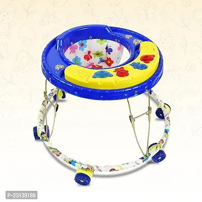Musical Foldable Activity Walker for Baby Boys   Girls   Round Base   Upto 6 to 18 Month Kids Blue Color-thumb2