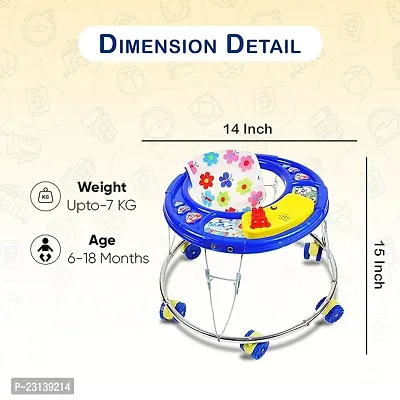 Musical Foldable Activity Walker for Baby Boys and Baby Girls   Round Base   Upto 6 to 18 Month Kids (F10-BLUE)-thumb5