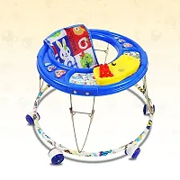 Musical Foldable Activity Walker for Baby Boys and Baby Girls   Round Base   Upto 6 to 18 Month Kids (F4-Blue)-thumb1