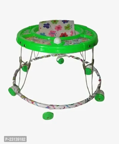 Foldable Activity Walker for Baby Boys and Baby Girls   Round Base  Upto 6 to 18 Month Kids Green-thumb0