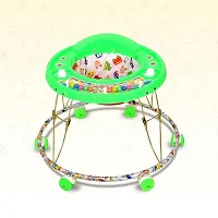 Foldable Activity Walker for Kids   Round Base  Upto 6 to 18 Month Kids Green Color-thumb1