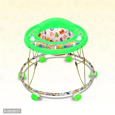 Foldable Activity Walker for Kids   Round Base  Upto 6 to 18 Month Kids Green Color-thumb2