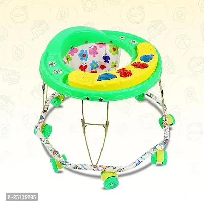 Musical Foldable Activity Walker for Baby Boys and Baby Girls   Round Base   Upto 6 to 18 Month Kids (F38-GREEN)-thumb2