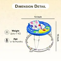 Foldable Activity Walker for Baby Boys and Baby Girls  Musical   Round Base   Upto 6 to 18 Month Kids Blue Color-thumb4
