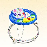 Foldable Activity Walker for Baby Boys and Baby Girls  Musical   Round Base   Upto 6 to 18 Month Kids Blue Color-thumb1