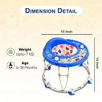 Foldable Activity Walker for Baby Boys   Girls   Round Base  Upto 6 to 18 Month Kids Blue Color-thumb4