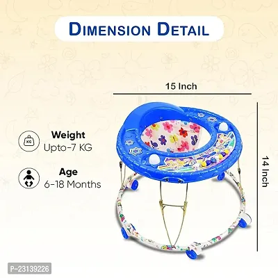 Foldable Activity Walker for Baby Boys   Girls   Round Base  Upto 6 to 18 Month Kids Blue Color-thumb5