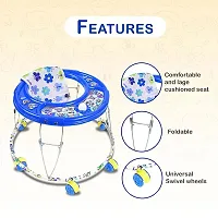 Foldable Activity Walker for Baby Boys   Baby Girls   Round Base  Upto 6 to 18 Month Kids Blue Color-thumb2