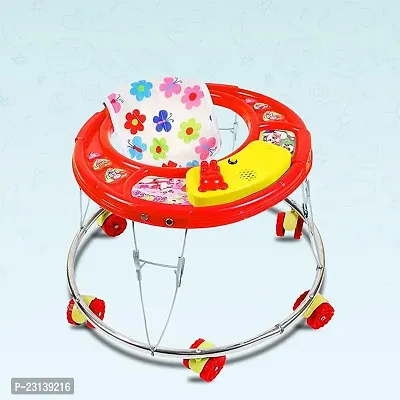 Musical Foldable Activity Walker for Baby Boys and Baby Girls   Round Base   Upto 6 to 18 Month Kids RED Color-thumb2