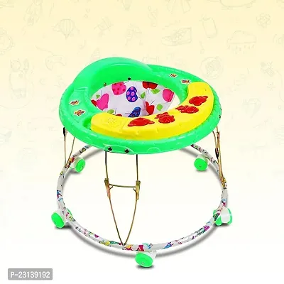 Musical Foldable Activity Walker for Baby Boys   Girls   Round Base   Upto 6 to 18 Month Kids Green Color-thumb2