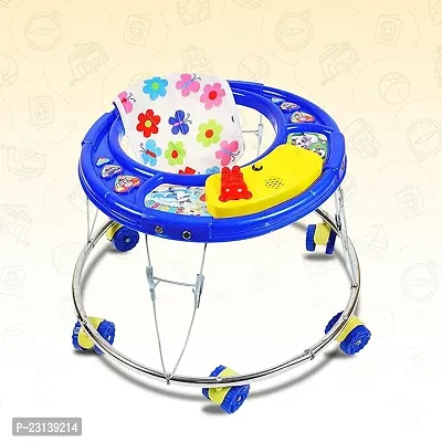 Musical Foldable Activity Walker for Baby Boys and Baby Girls   Round Base   Upto 6 to 18 Month Kids (F10-BLUE)-thumb2